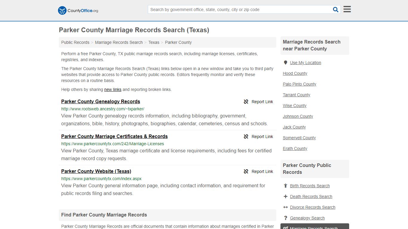 Marriage Records Search - Parker County, TX (Marriage ...